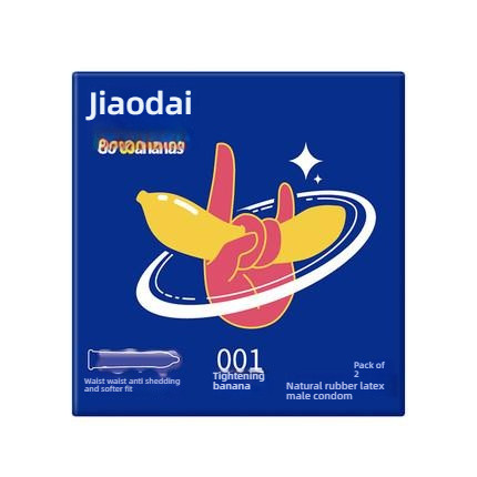 ELASUN Shangpai Jiaodai 001 Tight Banana/Oil Smooth Banana Condom Set of 2/10