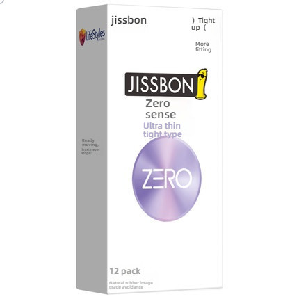 ZERO Zero Sensitivity Ultra Thin Tight Series Condoms from Jieshibang, 12 Pack