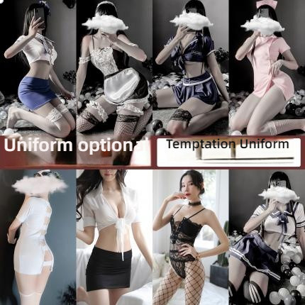 Sexy lingerie, pure student outfit, JK sailor dress, seductive short skirt set, soft girl, college style short skirt