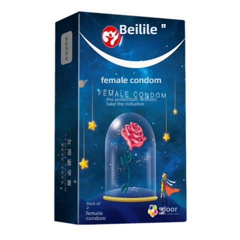Beilile Female Liquid Condom Safe Invisible Double Loop Set, 2 pcs