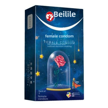 Beilile Female Liquid Condom Safe Invisible Double Loop Set, 2 pcs