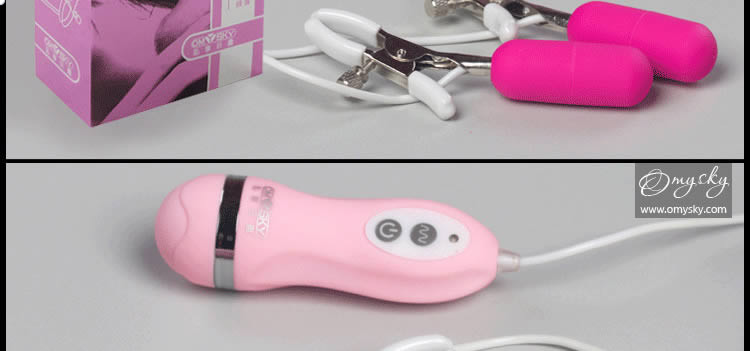 OMYSKY 10 frequency double peak vibration breast clip, Top Shock brings a shocking experience!