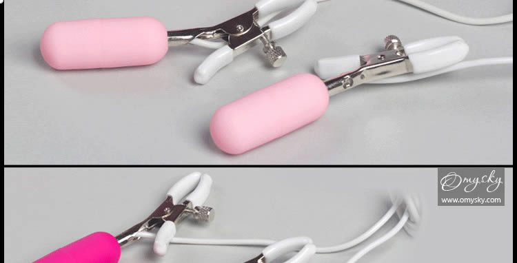 OMYSKY 10 frequency double peak vibration breast clip, Top Shock brings a shocking experience!