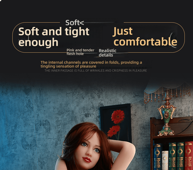 Qishe all silicone hair transplant+skin simulation meridian Maige wheat colored solid doll 165cm