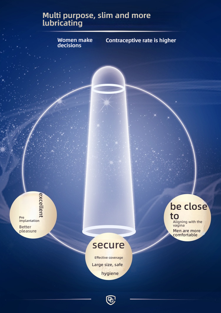 Beilile Female Liquid Condom Safe Invisible Double Loop Set, 2 pcs