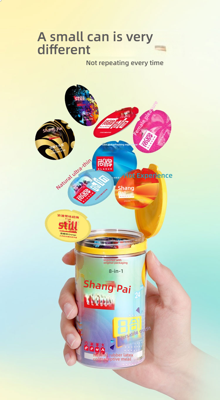 Shang brand eight in one hundred cross dressing fun condoms, medium size, pack of 24 (new and old packaging will be ship
