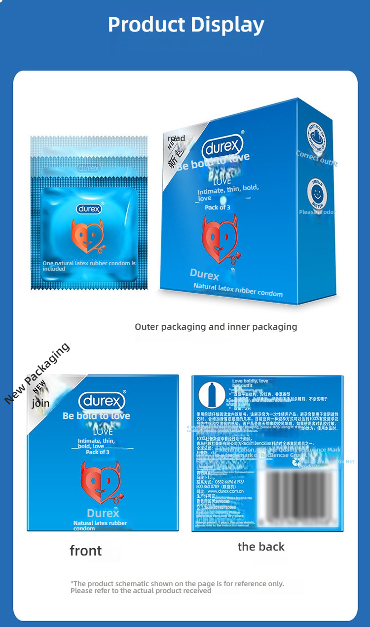 Durex Love Brave Love Bar Condom Medium 3 Pack