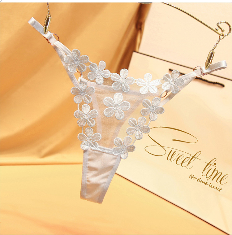 Stacy Japanese Sweet Petal Mesh Underwear