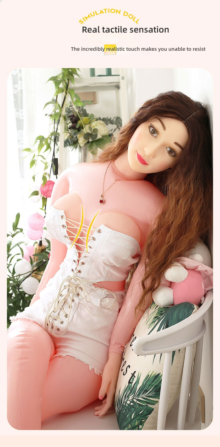 Seductive mature young woman, stunning voice, hair transplant inflatable doll
