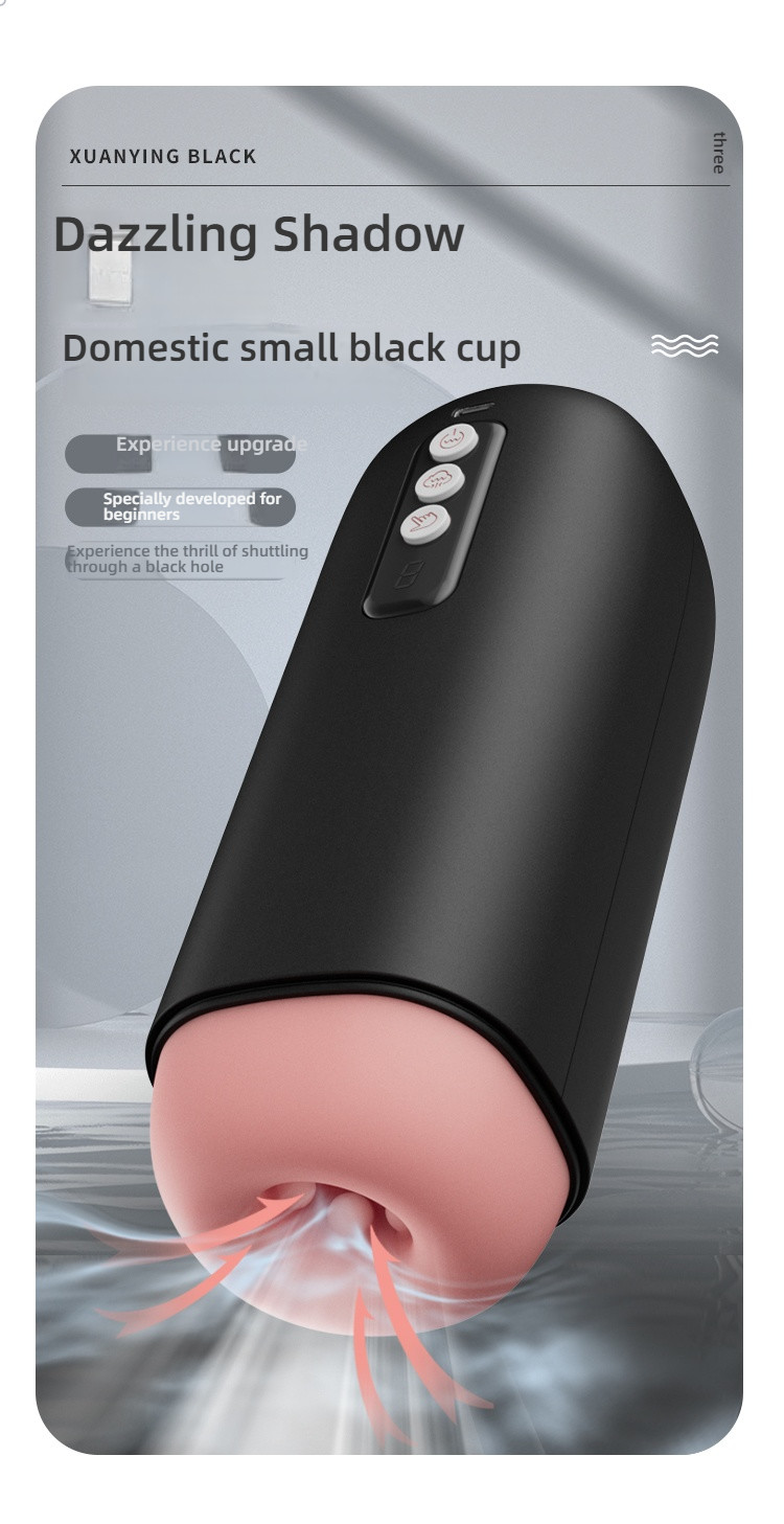FOX Shining Shadow Black One handed Control Sucking Shocking Airplane Cup (White Inner Container)