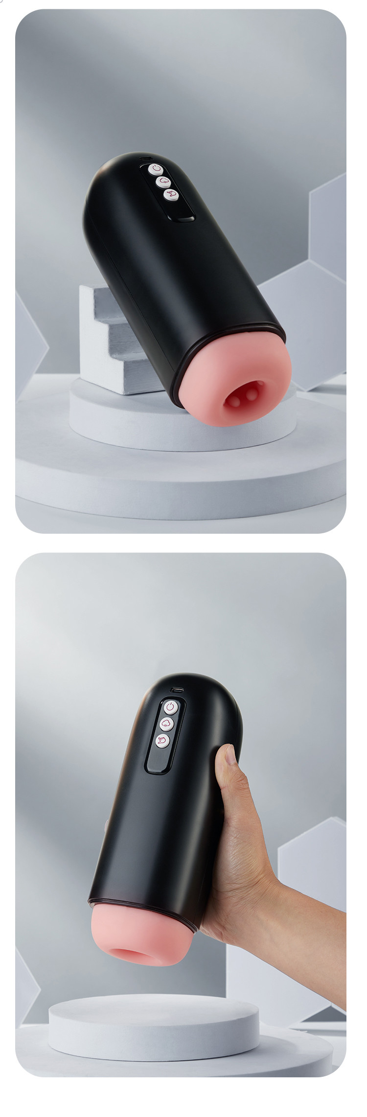 FOX Shining Shadow Black One handed Control Sucking Shocking Airplane Cup (White Inner Container)