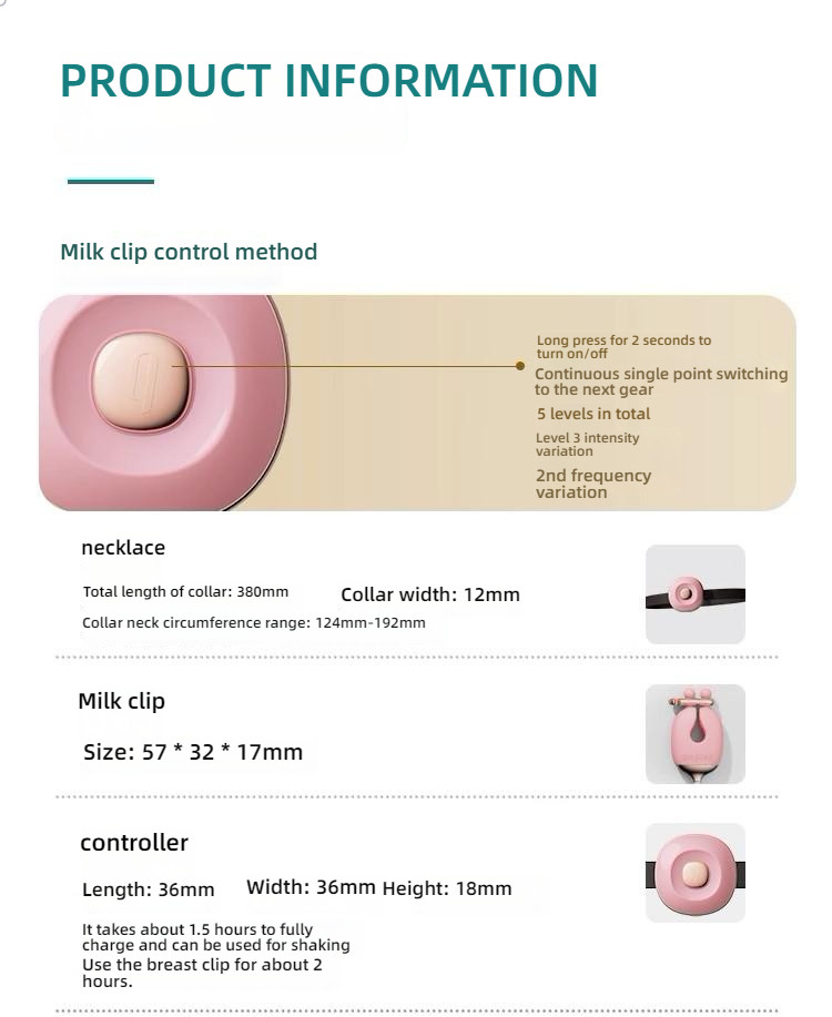 Light Whisper SM Shocking Flirting Breast Clip Collar Breast Teasing Massager