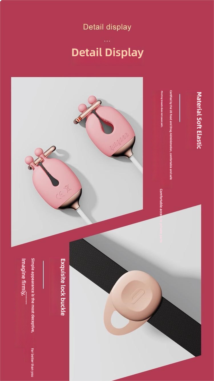 Light Whisper SM Shocking Flirting Breast Clip Collar Breast Teasing Massager