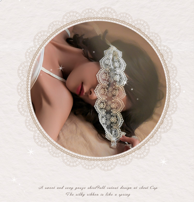 Fei Mu's Yellow Perspective Lace Eye Mask