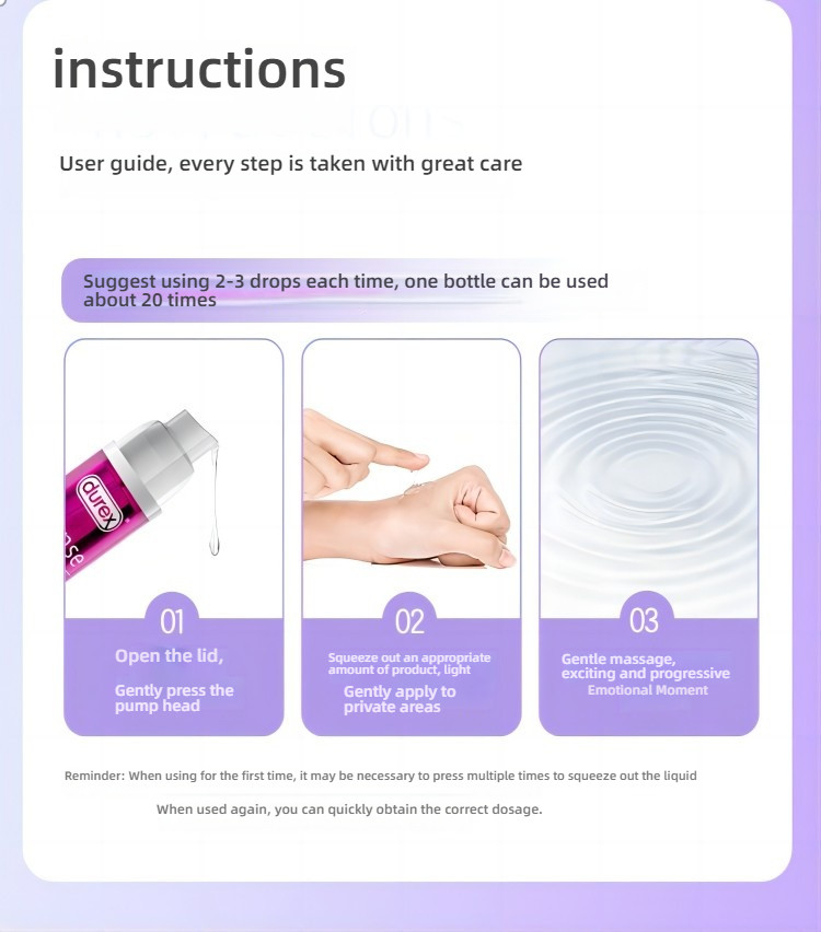 Durex Seductive Female Pleasure Enhancement Liquid Clitoral Stimulation 10ml