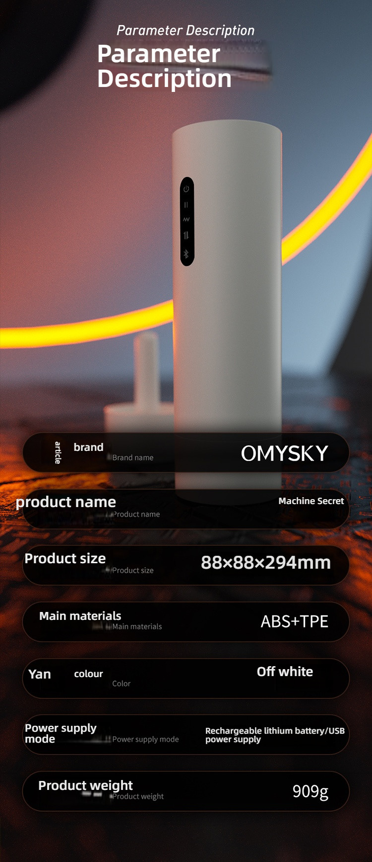 OMYSKY Mechanical Ji Heating Stretching Shocking Airplane Cup