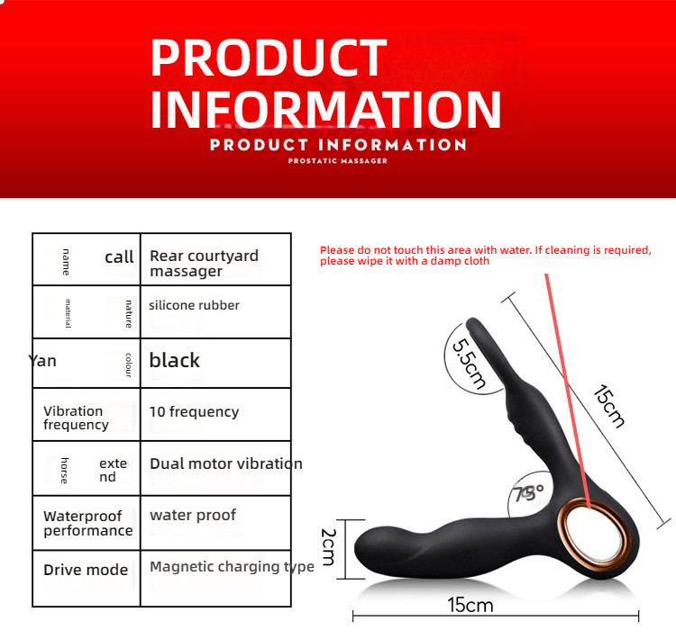 Lesparty intelligent constant temperature dual head clamping prostate massager