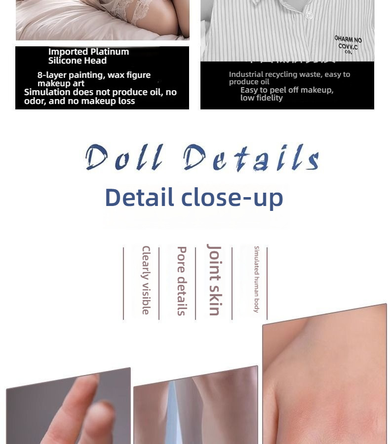 Full body doll for men, realistic imitation version, non inflatable doll with metal frame, adult product, silicone