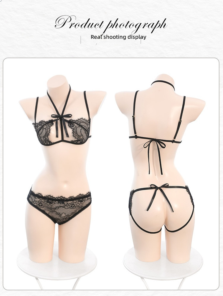 Fei Mu Mi Milk Beauty Lace Open Crotch Three Point Style